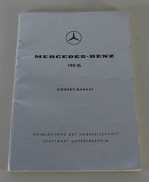 Owner´s Manual / Handbook Mercedes-Benz 190 SL R121 Roadster printed 1968