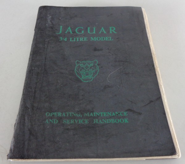 Betriebsanleitung / Handbuch Jaguar Mark 1 / Mk. I 3,4 Litre mit Scheibenbremsen