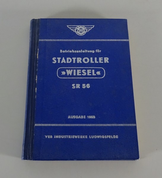 Betriebsanleitung / Handbuch IWL Stadtroller Wiesel SR 56 Ausgabe 1959