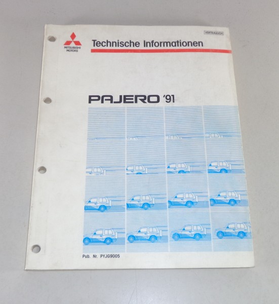 Werkstatthandbuch Technische Informationen Mitsubishi Pajero Stand 1991