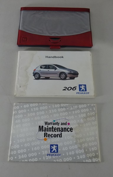 Wallet + Owner's Manual / Handbook Peugeot 206 from 2001