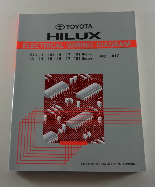 Werkstatthandbuch Elektrik Electrical Wiring Diagram Toyota Hilux ab 08/1997