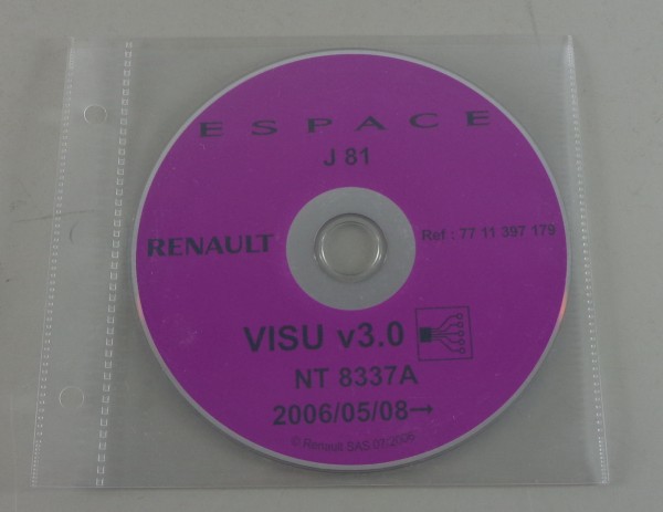 Schaltpläne auf CD Renault Espace Typ J 81 - Modelljahr ab 05/2006