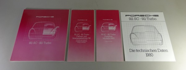 Prospekt Konvolut Porsche 911 SC G-Modell + Turbo Modelljahr 1980