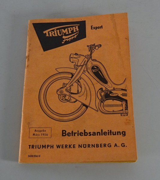 Betriebsanleitung / HandbuchTriumph Motorrad Fips Export Stand 03/1956