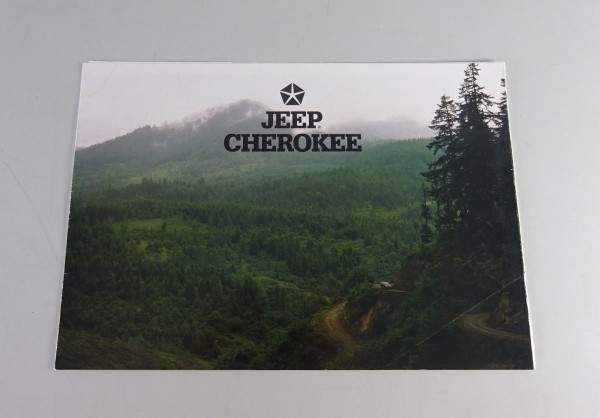 Faltprospekt Jeep Cherokee für 2.1 l Diesel + 4.0 l Benzin Stand ca. 1989/90