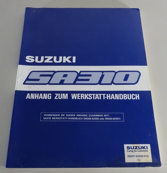 Werkstatthandbuch Suzuki Swift Typ III AA 310 Stand 07/1986