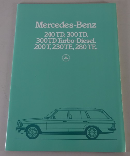 Prospekt Mercedes-Benz W123 / S123 T-Modell Diesel und Benziner Stand 11/1983