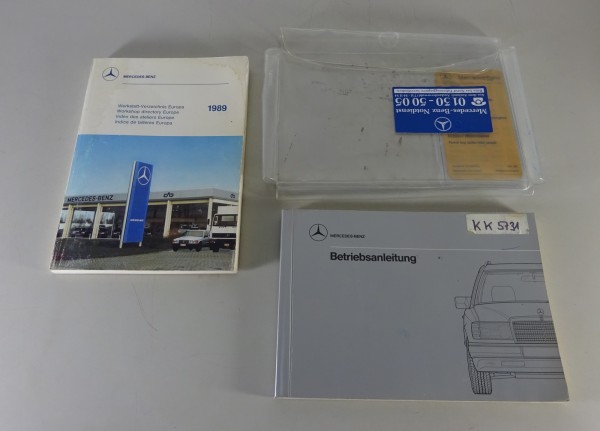 Bordmappe + Betriebsanleitung Mercedes W124 T-Modell (S124) Stand 04/1989