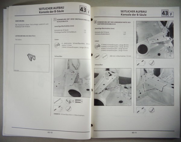 Werkstatthandbuch Renault Megane I Cabrio - Besonderheiten Karosserie Stand 1997