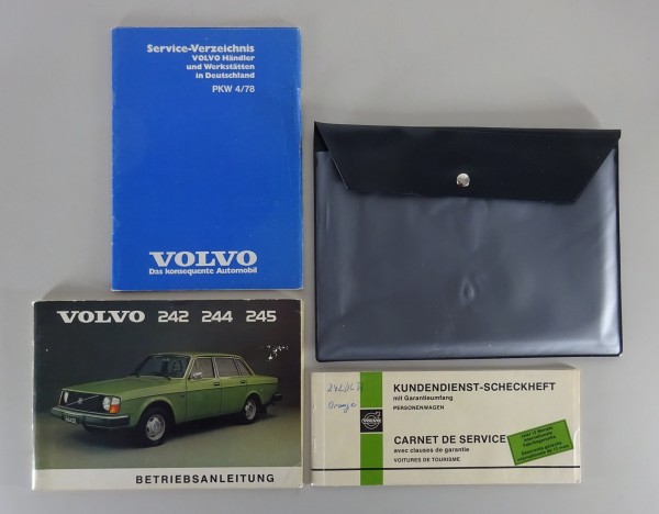 Bordmappe + Betriebsanleitung / Handbuch Volvo 242 / 244 / 245 von 08/1974