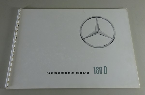 Prospekt Mercedes-Benz 180D Diesel W120 Ponton Stand 07/1959