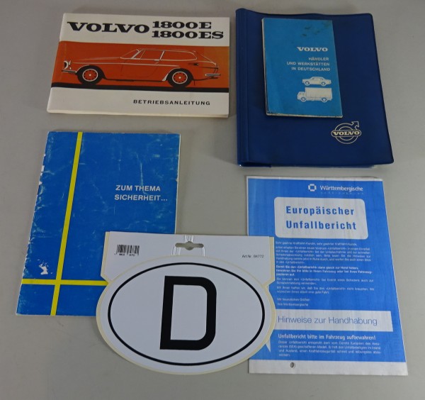 Bordmappe + Betriebsanleitung / Handbuch Volvo P1800 E + P1800 ES Stand 10/1971