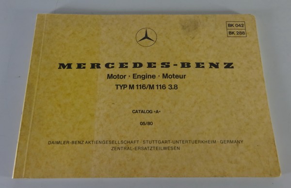 Bildkatalog Mercedes Benz M116 Benziner W116 W126 R107 C107 350 380 SL SE SEL