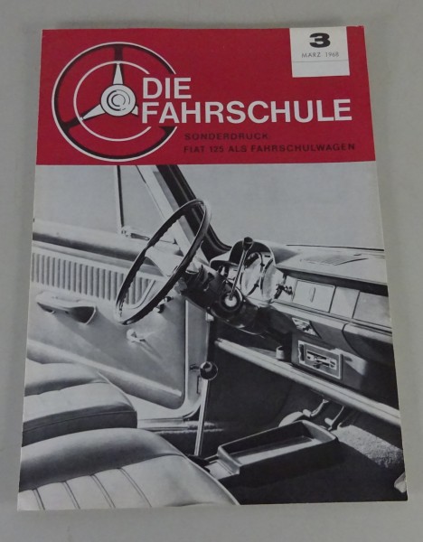 Prospekt / Prospektblatt | Fiat 125 Fahrschulwagen mit Händlerstempel | 03/1968