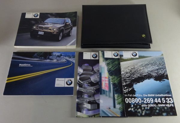 Bordmappe + Betriebsanleitung BMW X5 Typ E53 3.0i, 4.4i, 3.0d von 09/2003