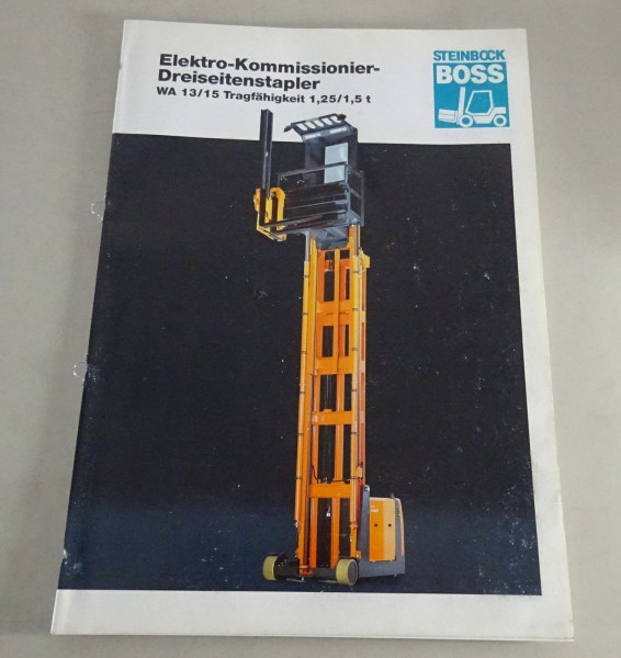 Prospekt/ Broschüre Steinbock Dreiseitenstapler WA13/15 - 1,25t/ 1,5t von 04/98