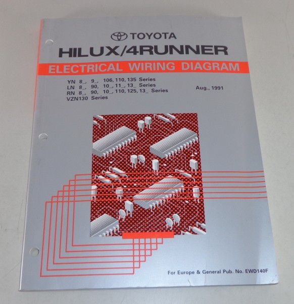 Workshop Manual Toyota Hilux / 4Runner electrical wiring diagram Stand 08/1991