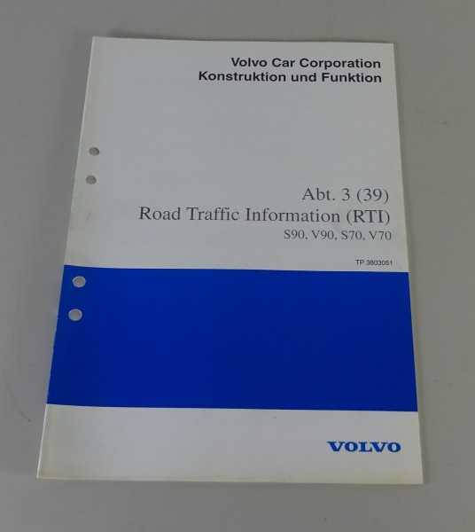 Werkstatthandbuch Funktion Volvo S90 / V90 / S70 / V70 Road Traffic Information