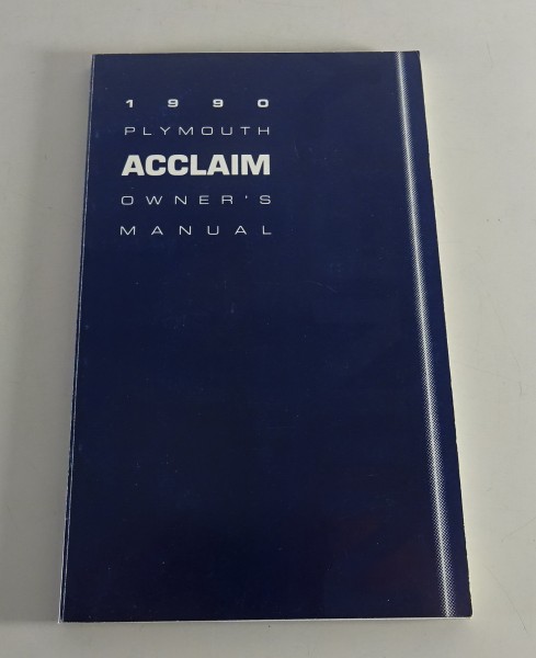 Owner´s Manual / Handbook Plymouth Acclaim Stand 1990