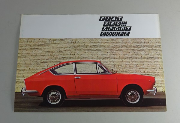Faltprospekt / Broschüre Fiat 850 Sport / Coupe Stand 05/1968