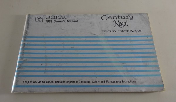 Owner´s Manual / Handbook Buick Century / Regal Stand 1981