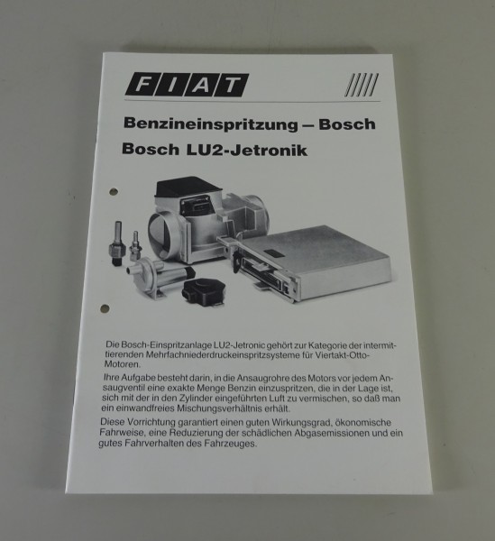 Werkstatthandbuch Bosch LU2-Jetronic Fiat Uno turbo i.e./Croma i.e./turbo i.e.