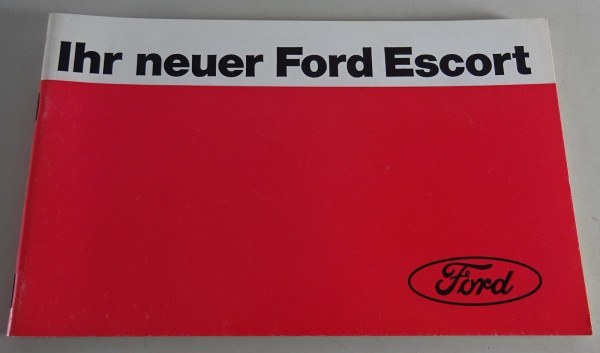 Betriebsanleitung / Handbuch Ford Escort MK I Knochen Stand 8/1968