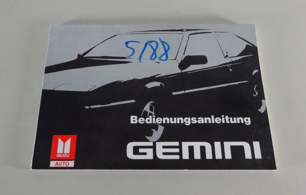 Betriebsanleitung / Handbuch Isuzu Gemini Ausgabe 04/1988