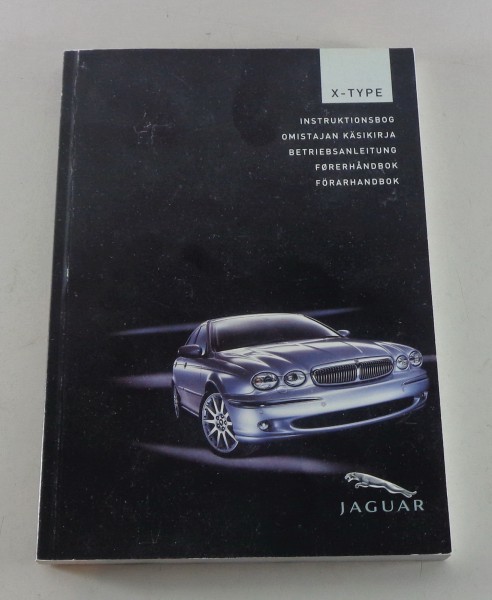 Instruktionsbog på dansk Jaguar X-Type fra april 2004