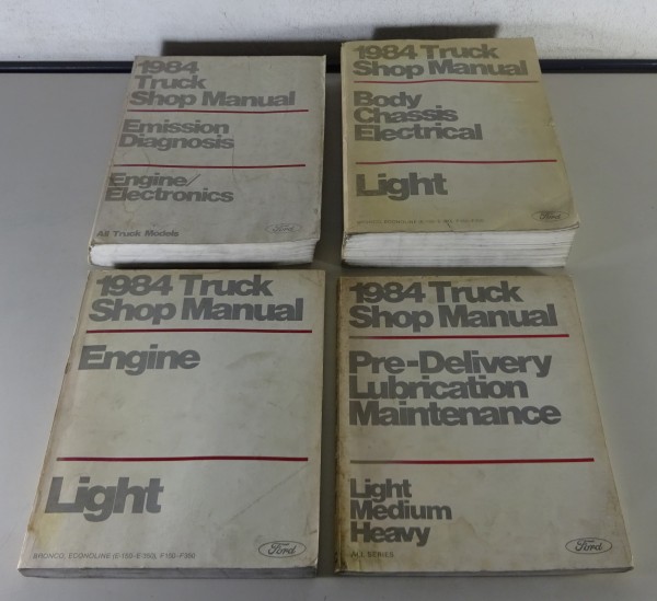 Werkstatthandbuch Ford Bronco, Econoline Van + F Serie Pick Up Modelljahr 1984