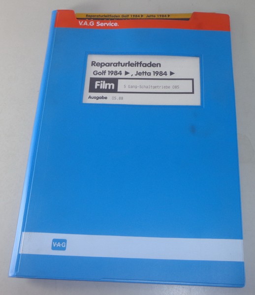 Werkstatthandbuch Microfich VW Golf II/2 / Jetta 5 Gang Schaltetriebe 085 5/1988