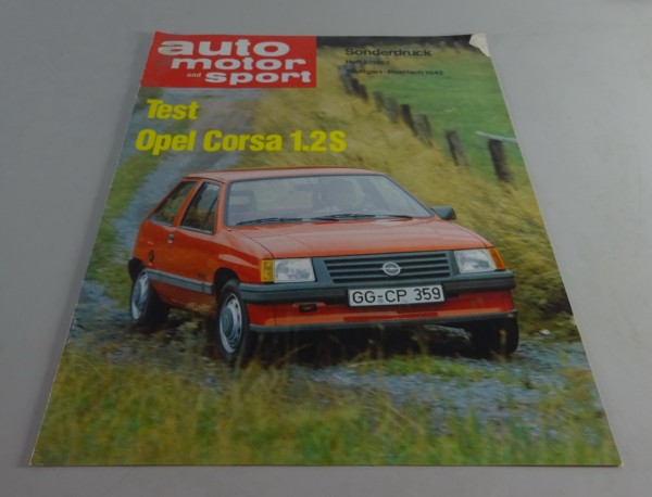 Prospekt / Broschüre Test Opel Corsa A 1.2 S Stand 02/1983