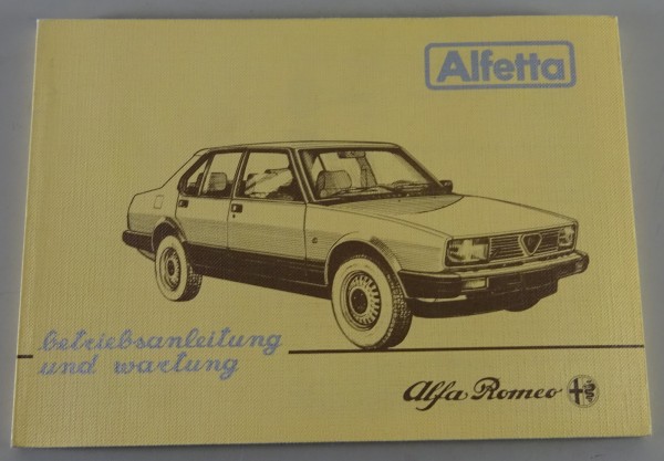 Betriebsanleitung Alfa Romeo Alfetta 1,6 / 1,8 / 2,0 Stand 11/1983