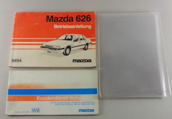 Bordmappe + Betriebsanleitung Mazda 626 Typ GD Stand 1985