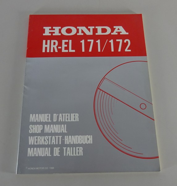 Werkstatthandbuch / Workshop Manual Honda Rasenmäher HR-EL 171 / 172 Stand 1988