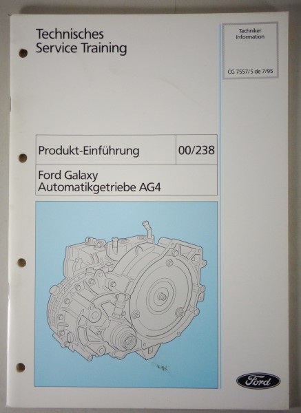 Service Training Produkt Einführung Ford Galaxy AG4 Automatikgetriebe 07/1995