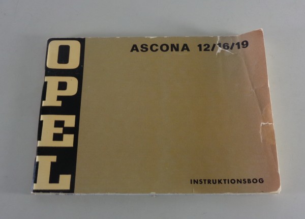 Instruktionsbog Opel Ascona 12 / 16 / 19 von 10/1972