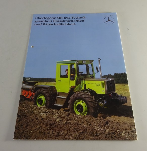 Prospekt / Prospektposter Mercedes-Benz MB-trac Ackerschlepper Stand 09/1984