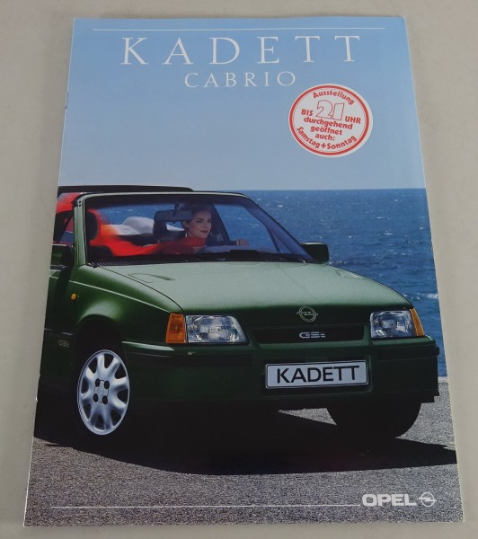 Prospekt / Broschüre Opel Kadett E Cabrio Stand 07/1990