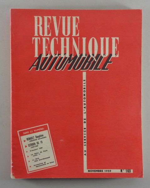 Reparaturanleitung Revue Technique Renault Dauphine / Citroen DS 19 11/1959