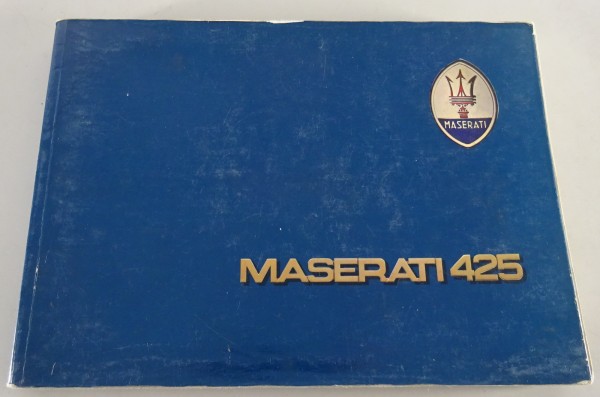 Betriebsanleitung / Handbuch Maserati Biturbo 425 Stand 07/1984