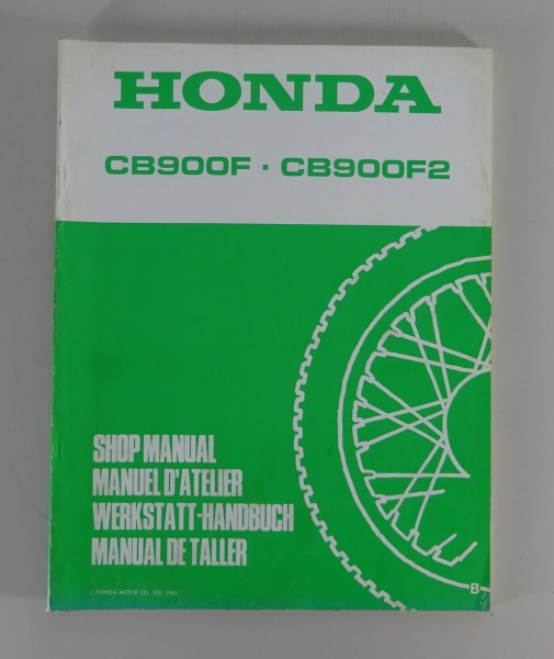 Werkstatthandbuch Ergänzung Honda CB 900F / CB 900F2 Stand 1981