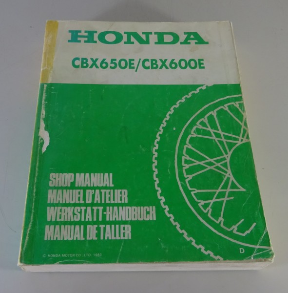 Werkstatthandbuch / Shop Manual Honda CBX 650 E / CBX 600 E Stand 1983