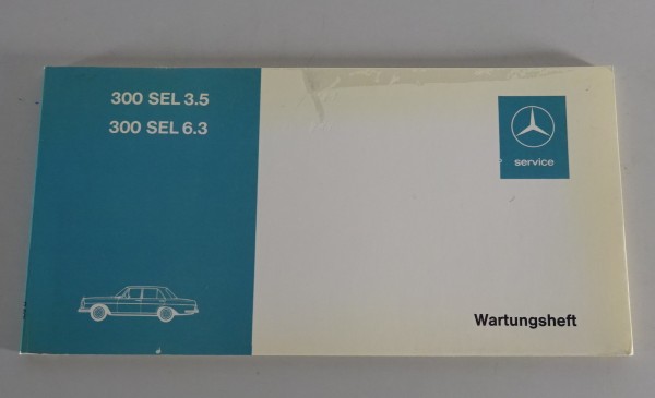 Scheckheft / Wartungsheft Mercedes-Benz W109 300 SEL 3.5 + 6.3 blanko Stand 1971