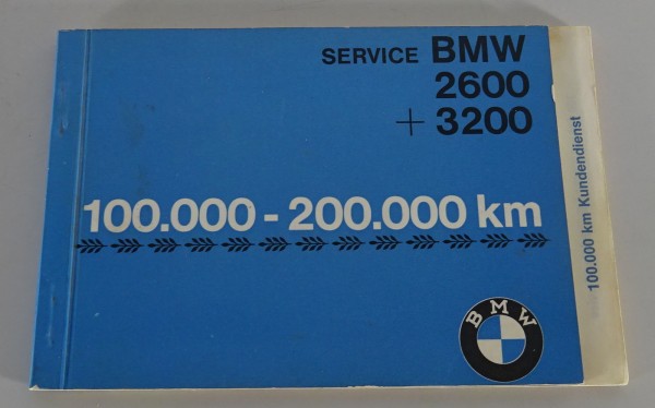 Scheckheft / Pflegedienstheft BMW 501 / 502 / 503 / 2600 / 3200 Stand 08/1962