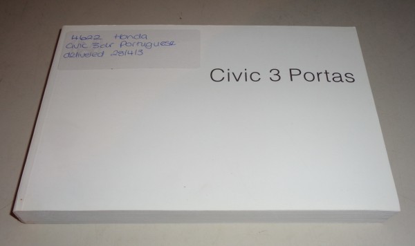 Manual de Instruções / Betriebsanleitung Honda Civic 3 Portas 7. Geração 04/2003