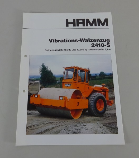 Prospektblatt / Broschüre HAMM Vibrations-Walzenzug 2410-S Stand 06/1986