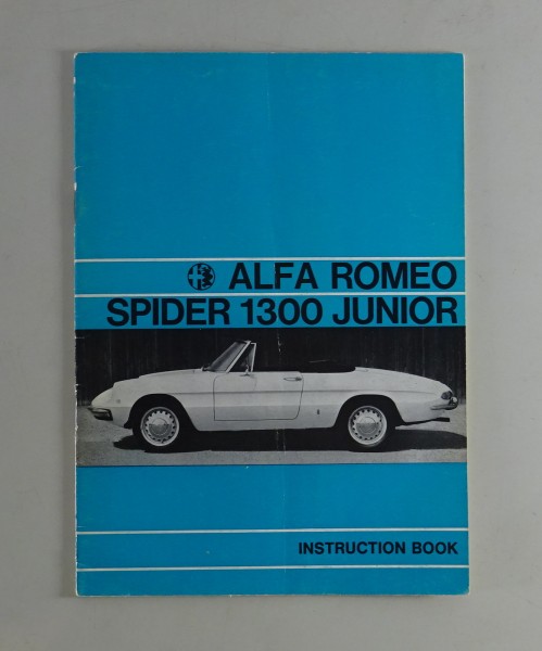 Betriebsanleitung / Handbuch Alfa Romeo Spider 1300 Junior Stand 06/1968