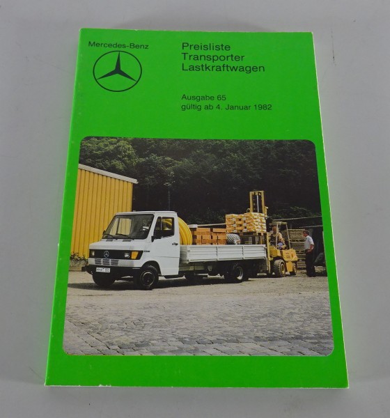 Preisliste Nr.65 Mercedes Benz LKW + Transporter ab 01/1982